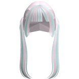 ♡ long messy hime pigtails in cotton candy