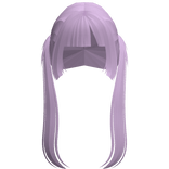 ♡ long messy hime pigtails in purple