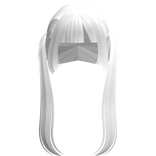 ♡ long messy hime pigtails in white