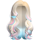 Long Messy Wavy Beach Hair In Blonde mix Ice Cream