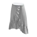 Long Ruffle Skirt - White item