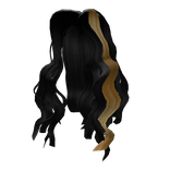 Long Salon Hair Gold on Black