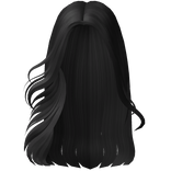 Long Side Part Wavy Hair (Black)