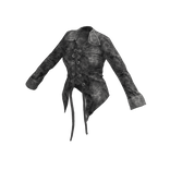 Long Sleeve Tied Work Shirt Acid Wash