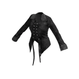 Long Sleeve Tied Work Shirt Black