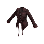 Long Sleeve Tied Work Shirt Red