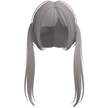 long split hime doll pigtails in ash brown