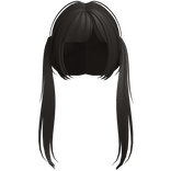 long split hime doll pigtails in brown