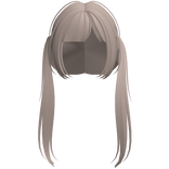 long split hime doll pigtails in milk brown