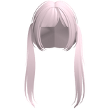 long split hime doll pigtails in pink