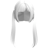 long split hime doll pigtails in white