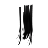 Long straight black emo gothic hair extension