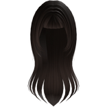 Long Straight Hair in Chocolate Brown