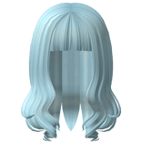 Long Swirly Ends Hair in Blue