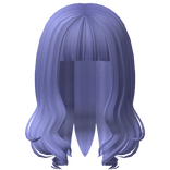 Long Swirly Ends Hair in Violet