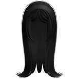 Long Swooped Black Hair