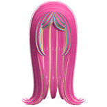 Long Swooped Pinkie Pony Hair