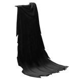 Long Torn Black Cape