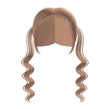 long wavy pigtails in blonde