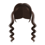 long wavy pigtails in brown