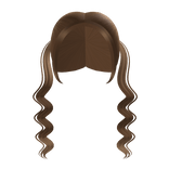 long wavy pigtails in caramel