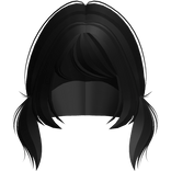 ノ♡ loose emo mini pigtails in black