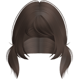 ノ♡ loose emo mini pigtails in brown