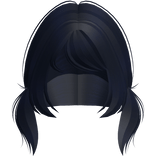 ノ♡ loose emo mini pigtails in midnight blue