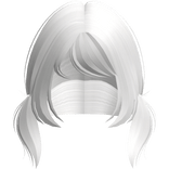 ノ♡ loose emo mini pigtails in white