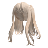 Loose Long Bangs Anime Pigtails in Blonde