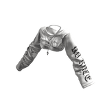 ♥WHITE y2k Necklace n loosefit crop top♥