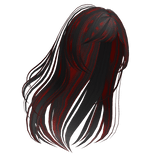 Lost In The Wind Scene Hair (Black and Red)