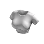 ♥ crop baddie plain white t-shirt