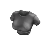 ♥ crop plain baddie gray grey t-shirt