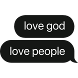 love god love people text bubble