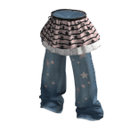 💜 Lovely Layered Star Denim Jeans_Blue