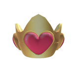 Lovely Princess Heart Crown in Gold and Pink