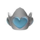 Lovely Princess Heart Crown in Silver and Blue