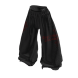 ♥Y2K Leopard Cross Wide Baggy Sweatpants_Black♥