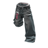 ♥Y2K Sagging Belted Baggy Jeans_Pink♥