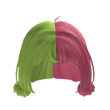 Low buns kawaii Neon Pink Green