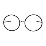🔴 [LOW] Cute Round Glasses Black 