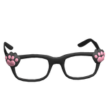 Low Kitty Black Paw Glasses in Black Cute Girly ♡