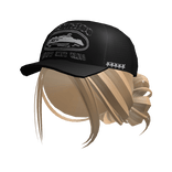 Low Messy Bun w/ Black Cap (Blonde)