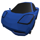 Low Poly Blue Car