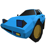Low Poly Blue Car