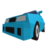 Low Poly Blue Car