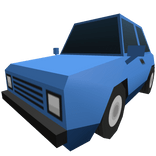 Low Poly Blue Car