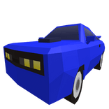Low Poly Blue Car