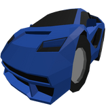 Low Poly Blue City Car